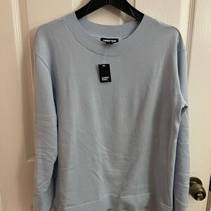 Lands' End Men's Pale Blue Crewneck Sweater